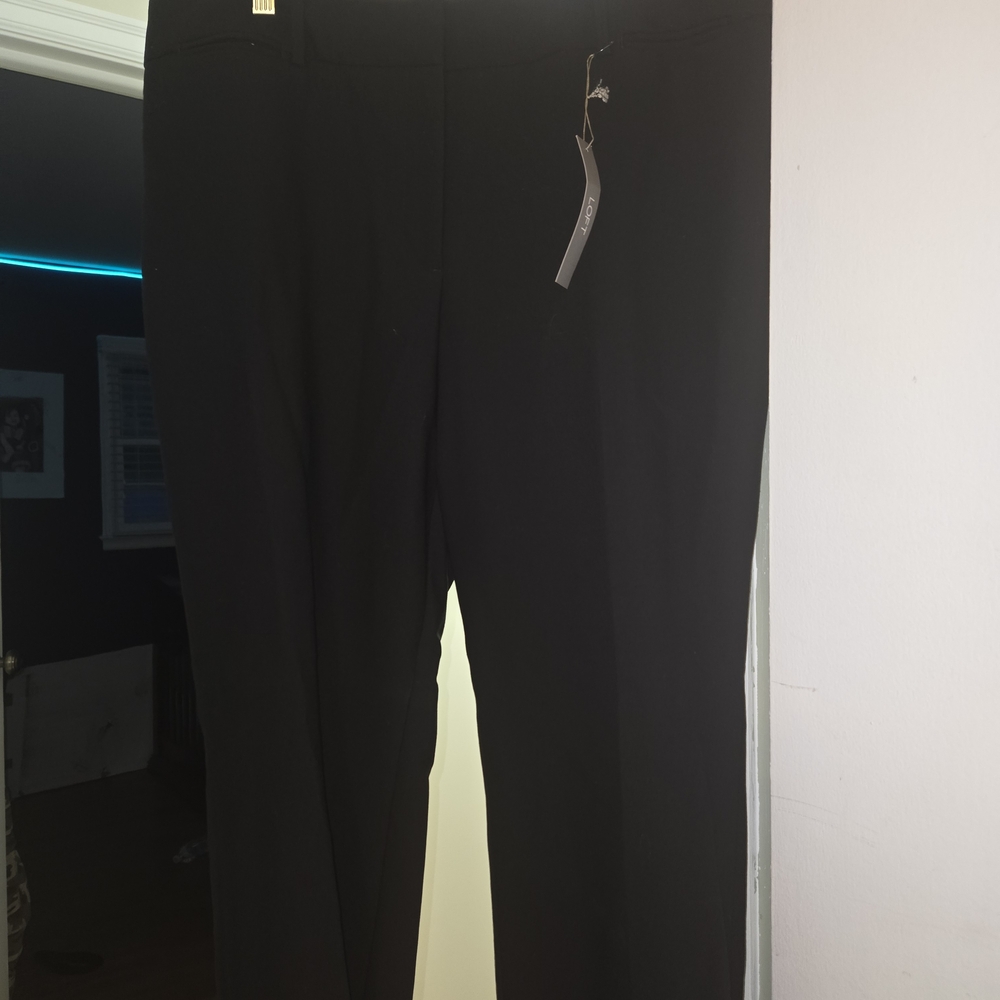 LOFT Black Straight Leg Pants